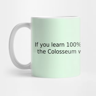 If you learn 100% Italian, you will go to the Colosseum without any problems Mug